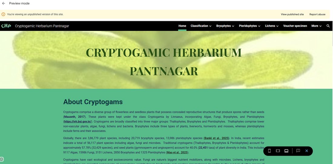 Cryptogamic Herbarium Pantnagar (CHP)