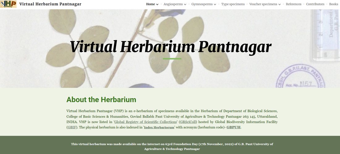 Virtual Herbarium Pantnagar (VHP)