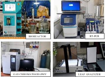 Sophisticated instrumentation — Bioreactor, RT-PCR, Gas Chromatography, Leaf Analyzer
