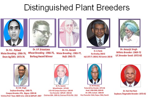 Distinguished plant breeders of the department
